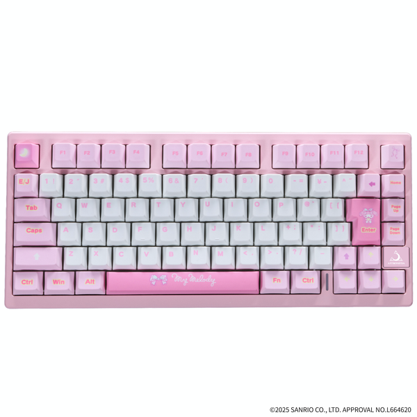 『サンリオキャラクターズ』×Astromeda 8K対応ゲーミングキーボード【マイメロディ】 全体ビュー