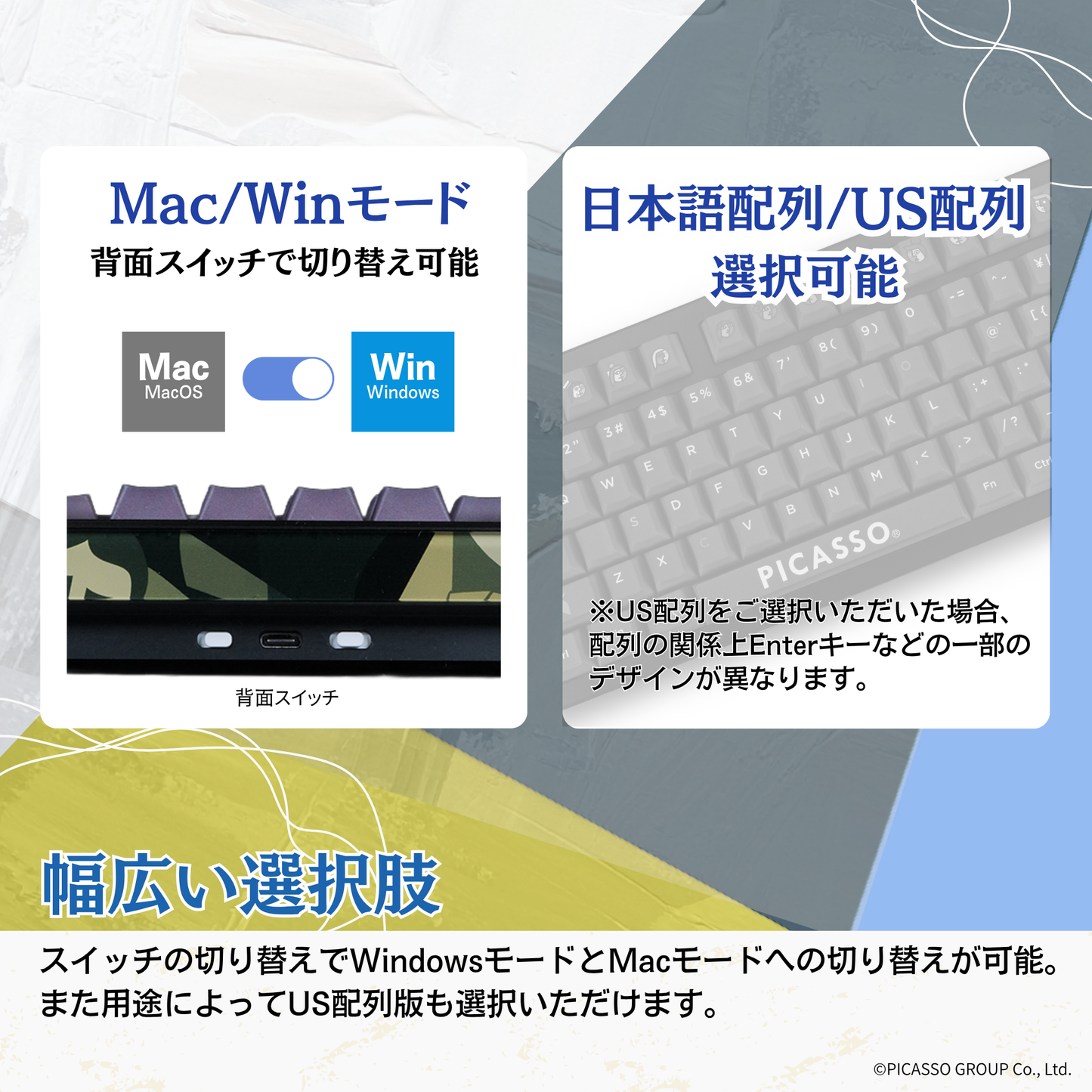 『PICASSO®』 ×「Astromeda」8K対応ゲーミングキーボード