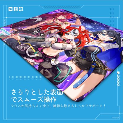 『hololive English』×Astromeda ゲーミングマウスパッド【Promise】 裏面滑り止め加工
