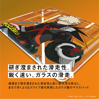 「Astromeda」×TVアニメ『僕のヒーローアカデミア』ガラス製ゲーミングマウスパッド【爆豪勝己モデル】