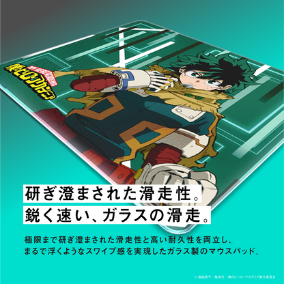 「Astromeda」×TVアニメ『僕のヒーローアカデミア』ガラス製ゲーミングマウスパッド【緑谷出久モデル】