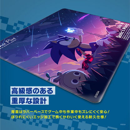 ソニック・ザ・ヘッジホッグ×Astromedaラバーマウスパッド2022年11月モデル ラバーベースとほつれ止めエッジ加工の重厚設計 高級感のある重厚な設計
