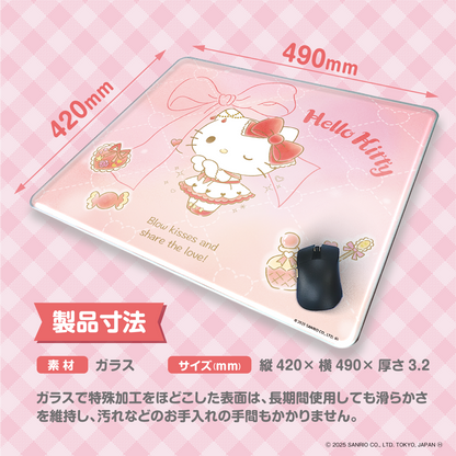 『サンリオキャラクターズ』×「Astromeda」ガラス製ゲーミングマウスパッド【ハローキティ】