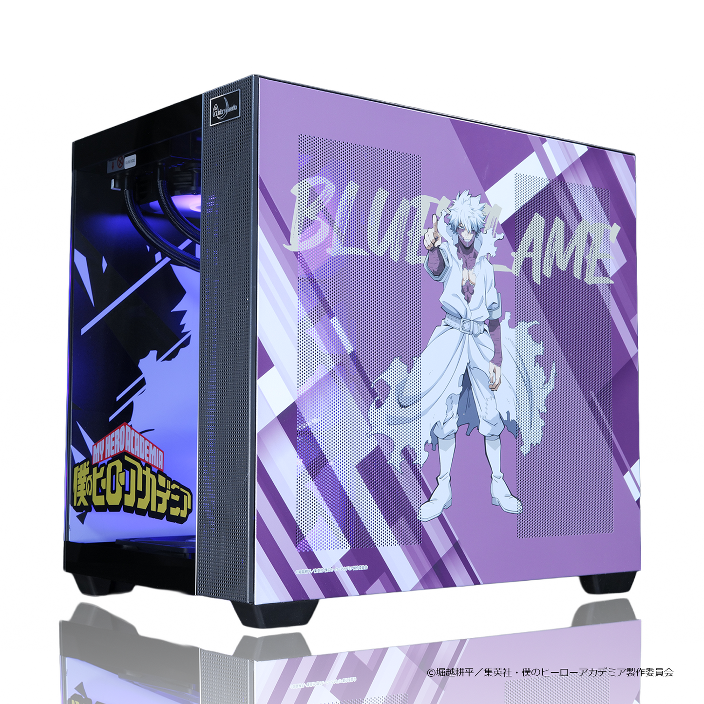 『僕のヒーローアカデミア』×Astromeda コラボゲーミングPC【荼毘】 強化フロントクリアガラスRGB内部