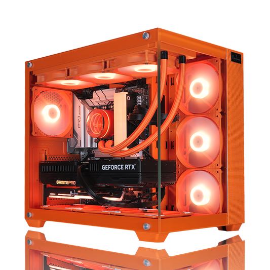 【Astromeda GAMER オレンジ(Orange)】Ryzen7 5700X/RTX 5060 Ti 8GB 可愛い(かわいい)ゲーミングPC オレンジ筐体 メインビジュアル LED発光