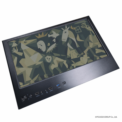 『PICASSO®』×Astromeda コラボPC Intel特選モデル トップパネル ゲルニカアート I/O端子 USB-A×2 USB-C ヘッドホン マイク