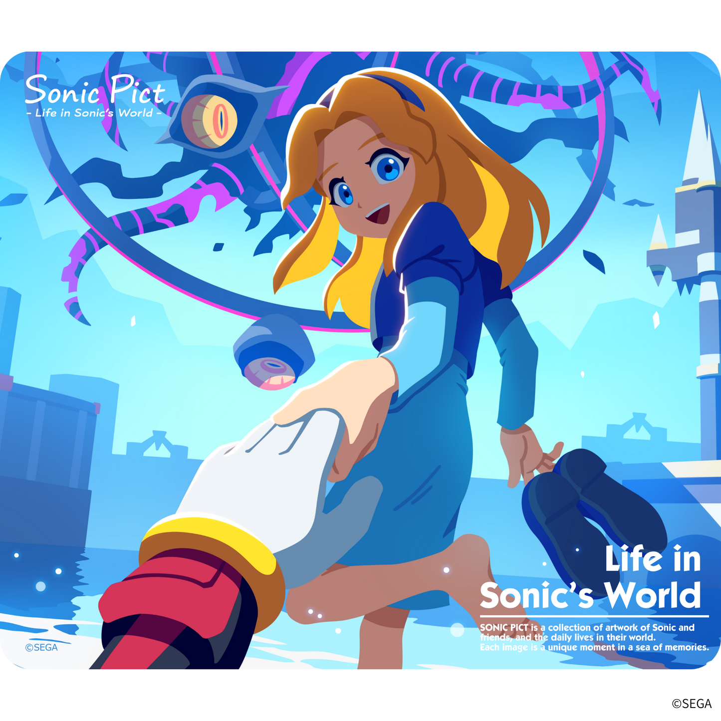 『 ソニック・ザ・ヘッジホッグ』×「Astromeda」ガラス製ゲーミングマウスパッド【2024年11月「ほら！ここ、浅いわよ！」】