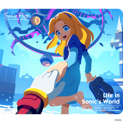 『 ソニック・ザ・ヘッジホッグ』×「Astromeda」ガラス製ゲーミングマウスパッド【2024年11月「ほら！ここ、浅いわよ！」】