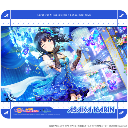 『ラブライブ!虹ヶ咲学園スクールアイドル同好会』×Astromeda ゲーミングラバーマウスパッド【朝香果林】 朝香果林等身イラスト 虹ヶ咲学園デザイン メインビジュアル