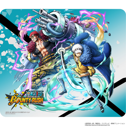 『ONE PIECE バウンティラッシュ』×Astromeda ゲーミングマウスパッド【キッド＆ローモデル】 キッド・トラファルガー・ロー等身イラスト ONE PIECEデザイン メインビジュアル