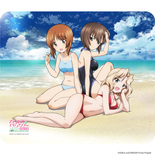 『ガールズ＆パンツァー』×Astromeda ゲーミングラバーマウスパッド【西住まほ＆みほ＆ケイモデル】 3人描き下ろしイラスト メインビジュアル
