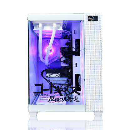 『コードギアス 反逆のルルーシュ』×Astromeda コラボゲーミングPC【ルルーシュモデル】 ホワイト筐体 強化フロントクリアガラスRGB内部