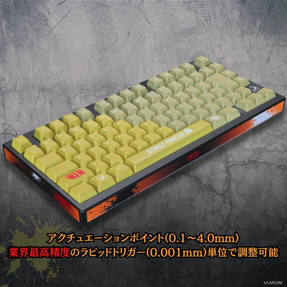 『ストリートファイター6』×Astromeda 8K対応ゲーミングキーボード【ケン】 側面ビュー