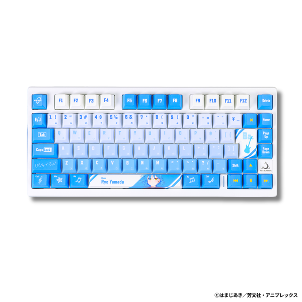アニメ「ぼっち・ざ・ろっく！」×「Asromeda」8K対応ゲーミングキーボード【山田リョウモデル】 ホワイト