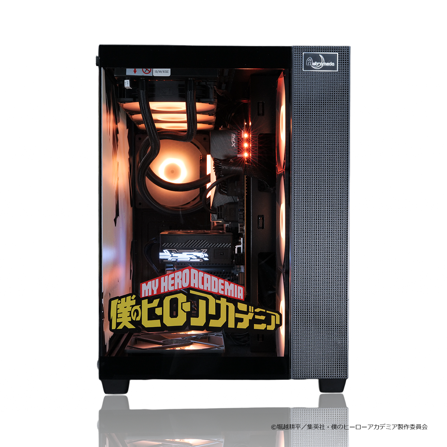「Astromeda」×TVアニメ『僕のヒーローアカデミア』ゲーミングPCケース【爆豪勝己モデル】