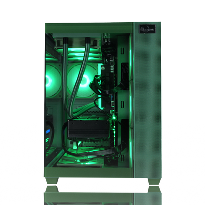 【Astromeda GAMER グリーン(Green)】Core Ultra 7 265F/RTX 5070Ti 16GB ゲーミングPC 内部レイアウト 可愛いLED発光