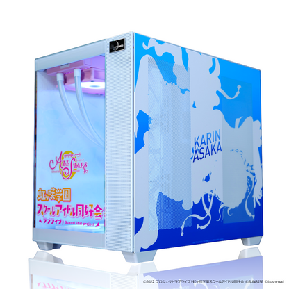 『ラブライブ！虹ヶ咲学園スクールアイドル同好会』×Astromeda コラボゲーミングPC【朝香果林】 強化フロントクリアガラスRGB内部