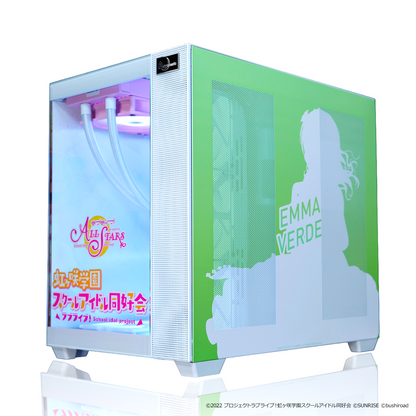 『ラブライブ！虹ヶ咲学園スクールアイドル同好会』×Astromeda コラボゲーミングPC【エマ・ヴェルデ】 強化フロントクリアガラスRGB内部