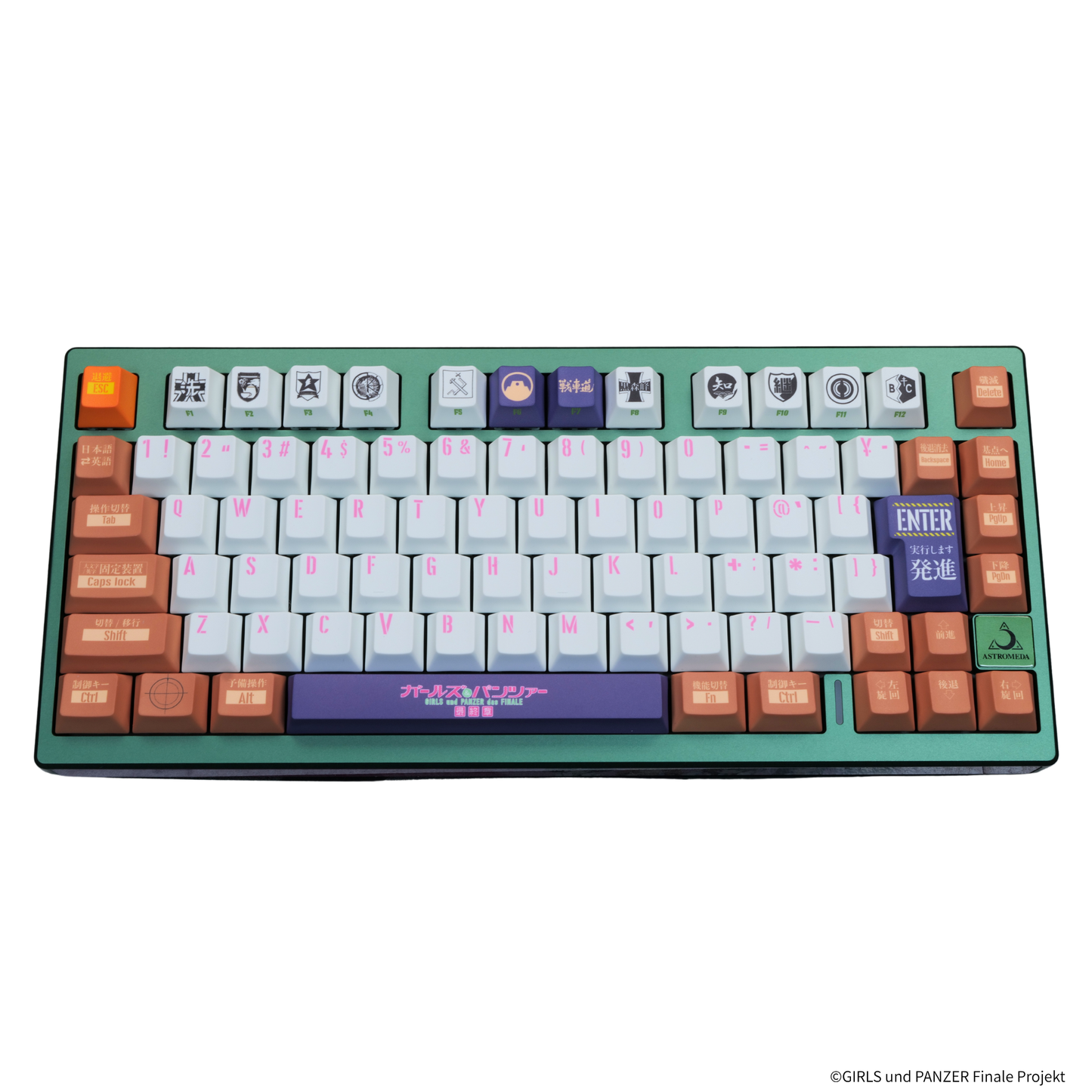 『ガールズ＆パンツァー』×「Astromeda」8K対応ゲーミングキーボード