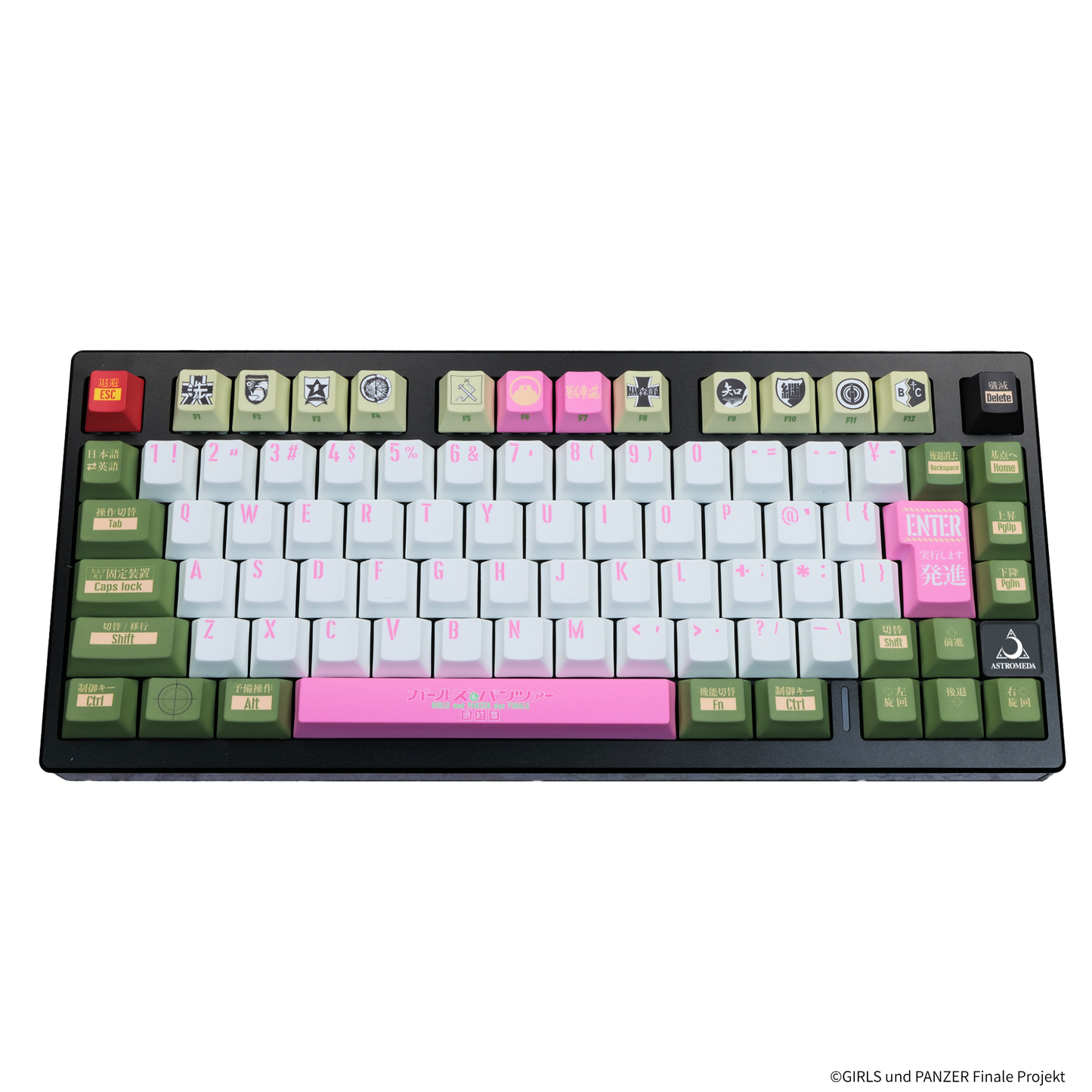 『ガールズ＆パンツァー』×「Astromeda」8K対応ゲーミングキーボード