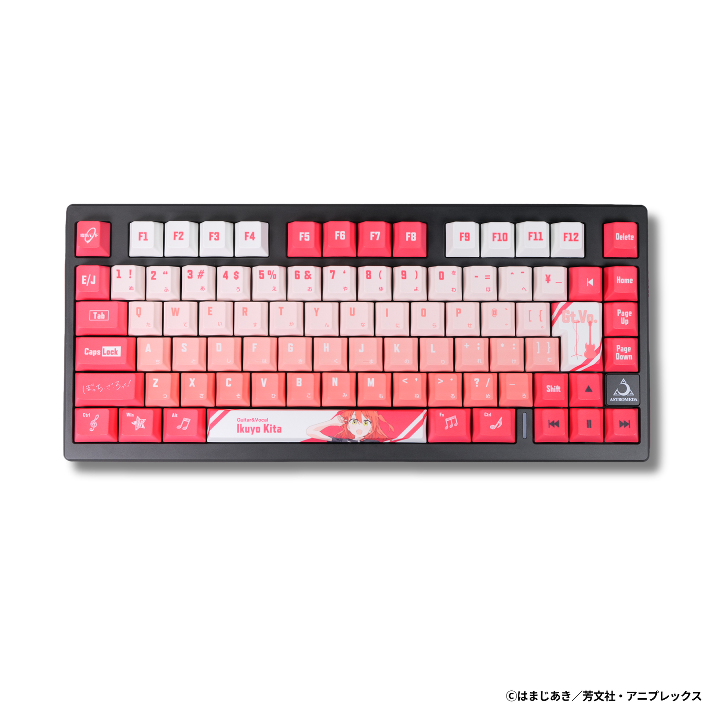 アニメ「ぼっち・ざ・ろっく！」×「Asromeda」8K対応ゲーミングキーボード【喜多郁代モデル】　ブラック
