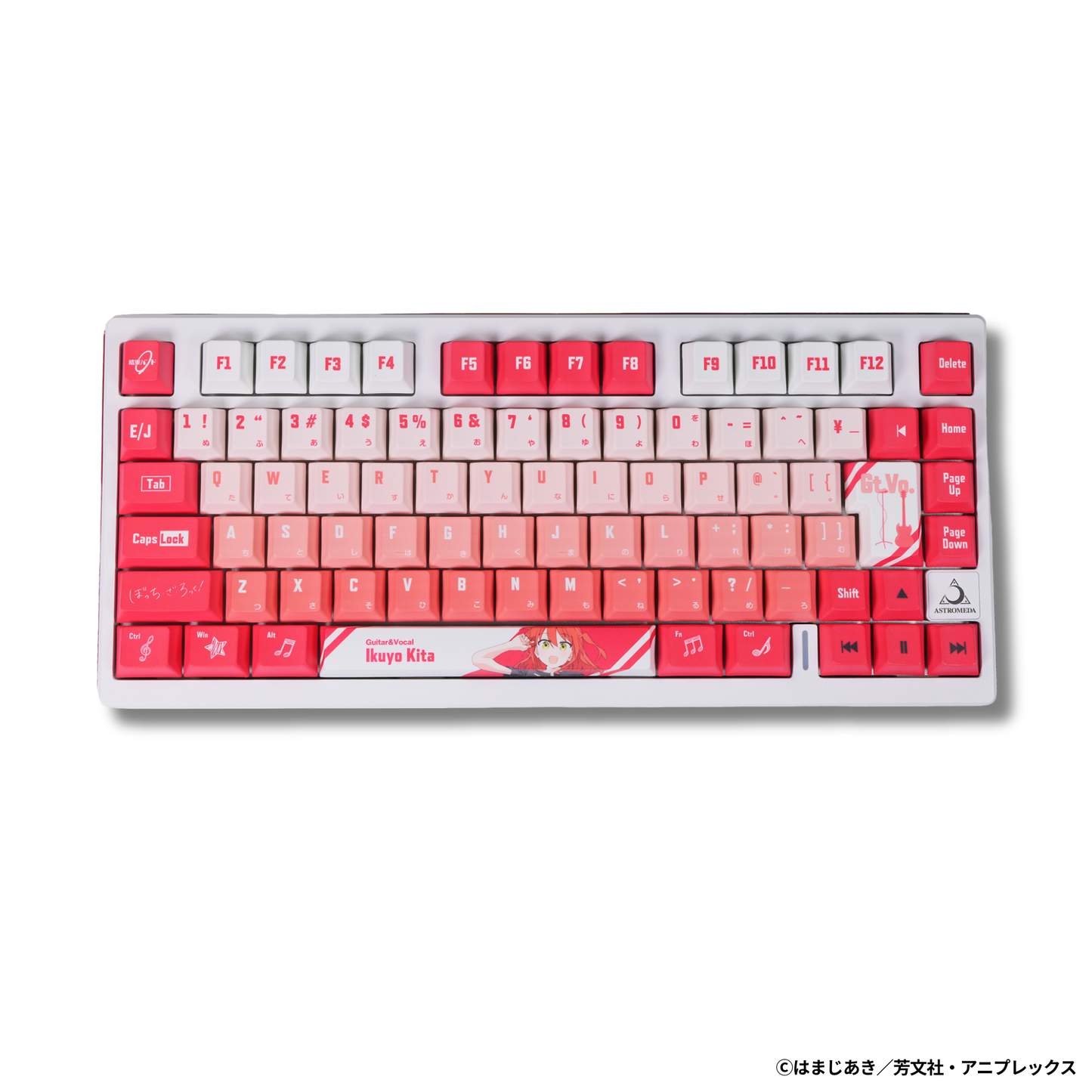 アニメ「ぼっち・ざ・ろっく！」×「Asromeda」8K対応ゲーミングキーボード【喜多郁代モデル】　ブラック