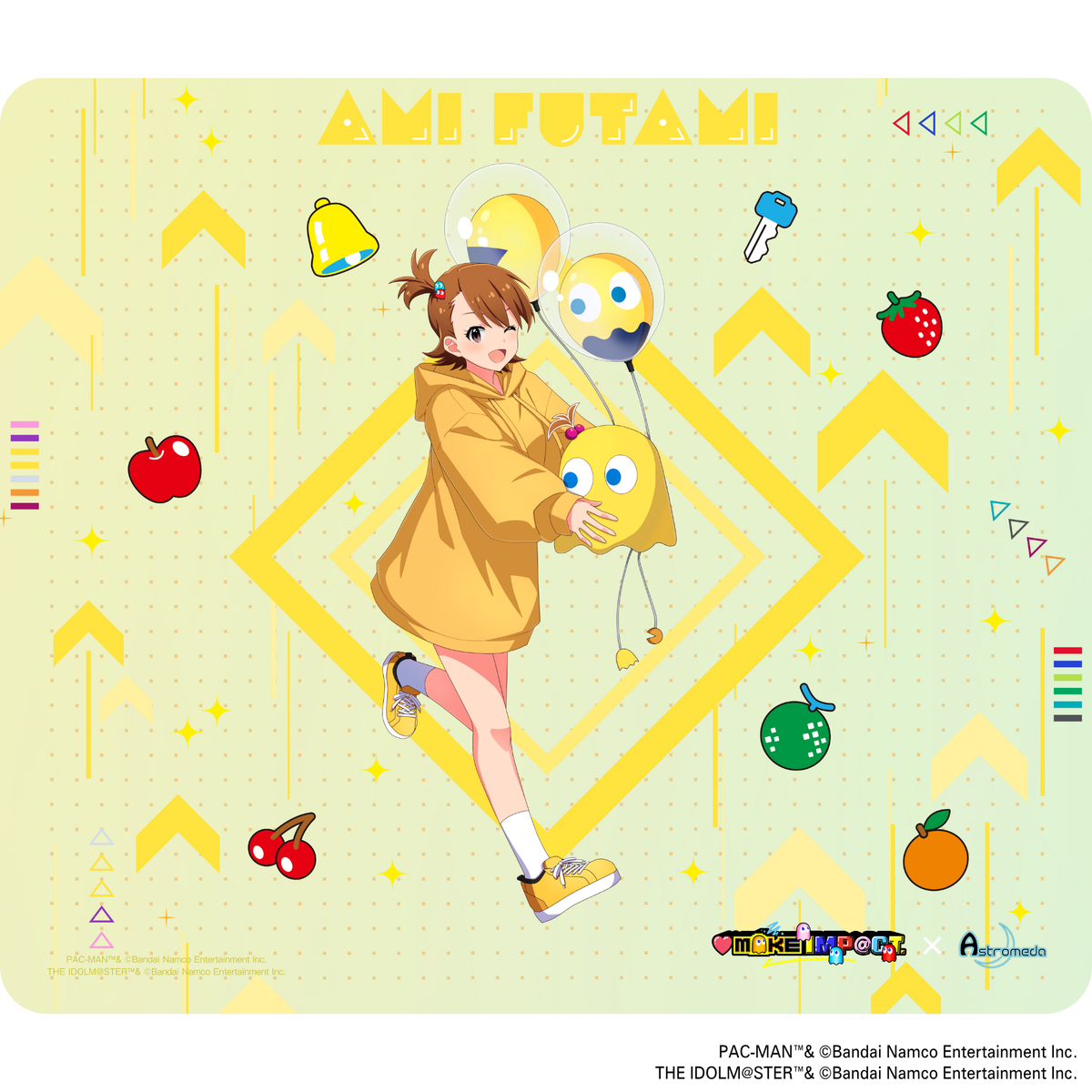 #パックマス × Astromeda ゲーミングマウスパッド【双海亜美モデル】 双海亜美等身イラスト パックマンデザイン メインビジュアル アイドルマスター ミリオンライブ!