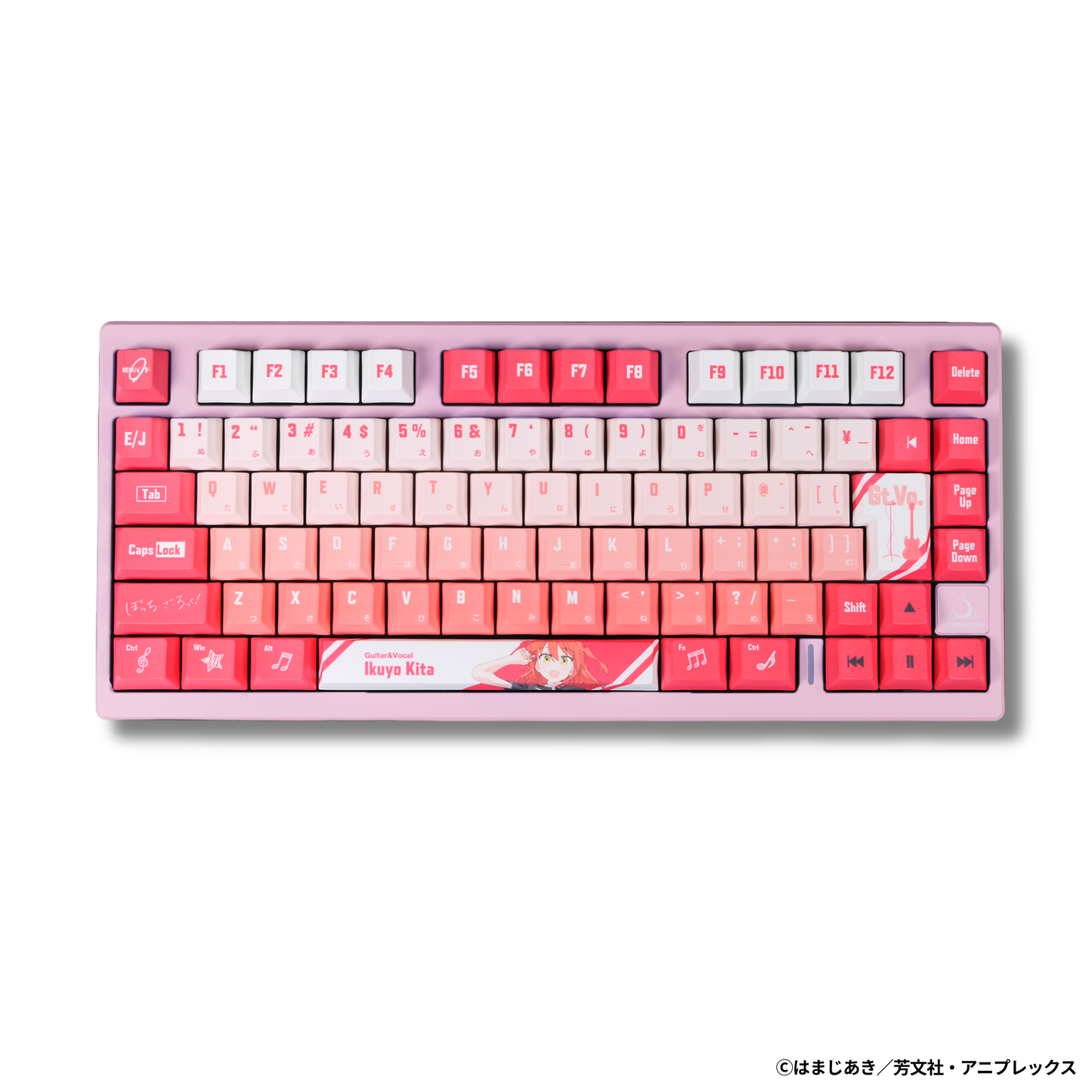 アニメ「ぼっち・ざ・ろっく！」×「Asromeda」8K対応ゲーミングキーボード【喜多郁代モデル】　ブラック
