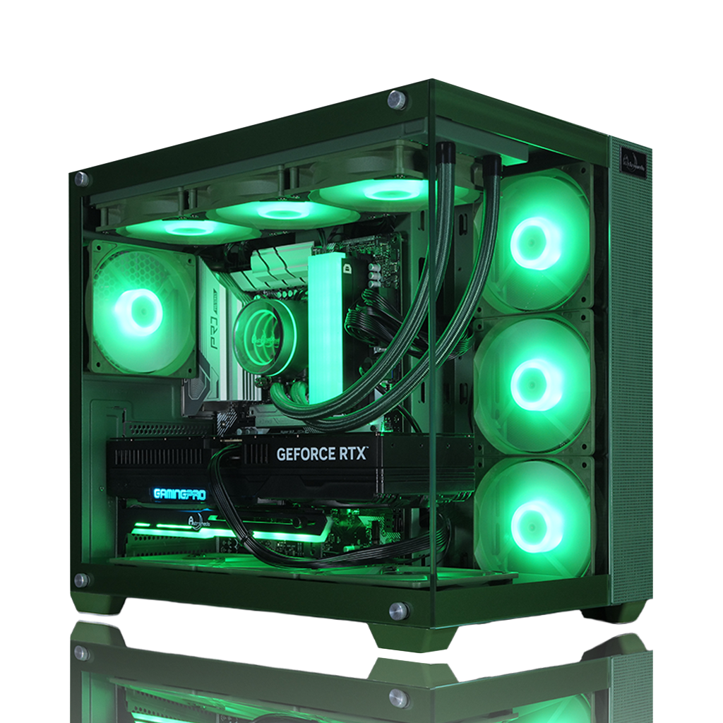 Core Ultra 7 265F × RX 9070 XT ゲーミングPC グリーン(緑) BTO