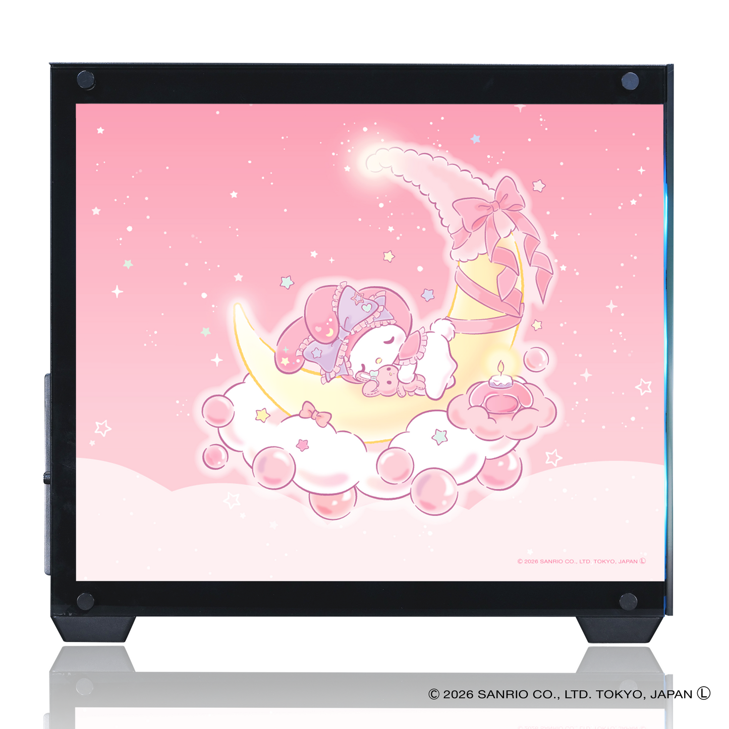 『サンリオキャラクターズ』×Astromeda コラボゲーミングPC【マイメロディ】AMD Ryzenハイモデル ブラック サイドガラス拡大