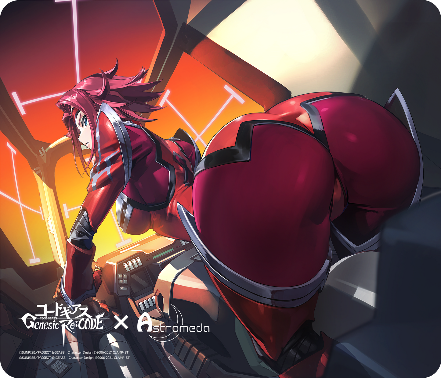 『コードギアス 反逆のルルーシュ Genesic Re;CODE』×Astromeda ゲーミングマウスパッド【カレン】 カレン等身イラスト 反逆のルルーシュデザイン メインビジュアル