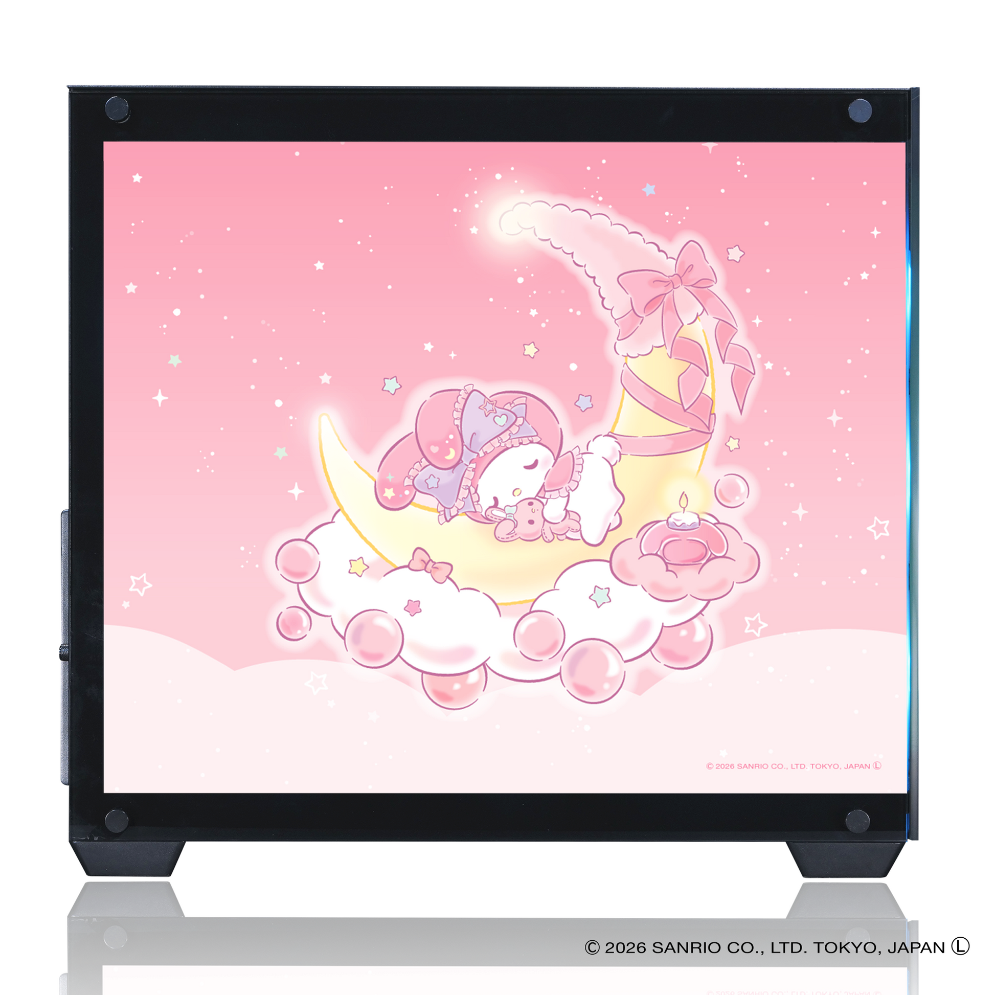 『サンリオキャラクターズ』×Astromeda コラボゲーミングPC【マイメロディ】AMD Ryzenミドルモデル ブラック サイドガラス拡大