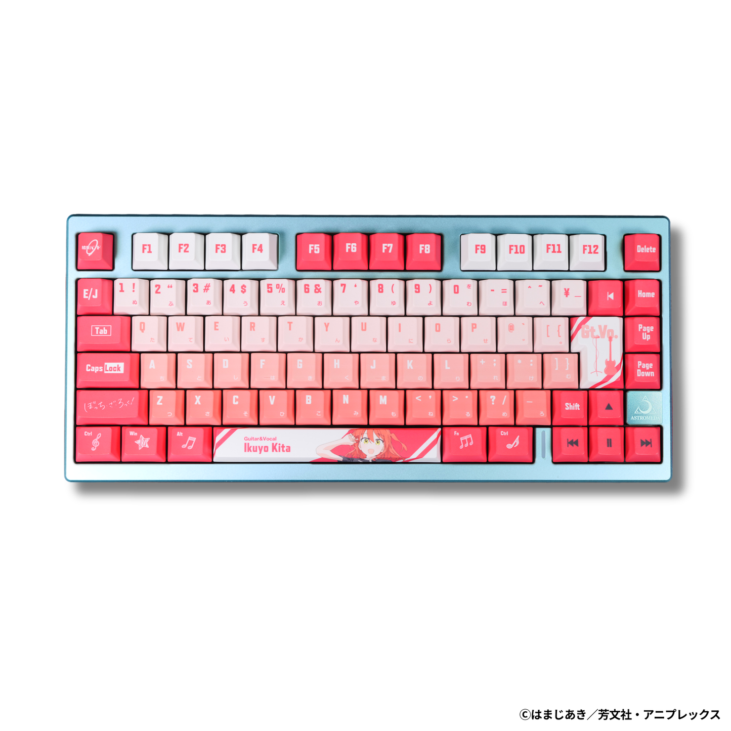 アニメ「ぼっち・ざ・ろっく！」×「Asromeda」8K対応ゲーミングキーボード【喜多郁代モデル】　ブラック