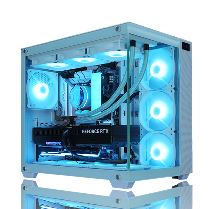 【Astromeda GAMER ライトブルー(Light Blue)】Core Ultra 7 265F/RTX 5060Ti 8GB 可愛い(かわいい)ゲーミングPC ライトブルー(水色)筐体 メインビジュアル LED発光