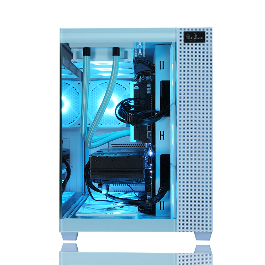【Astromeda GAMER ライトブルー(Light Blue)】Core Ultra 7 265F/RTX 5060Ti 8GB ゲーミングPC 内部レイアウト 爽やかLED発光