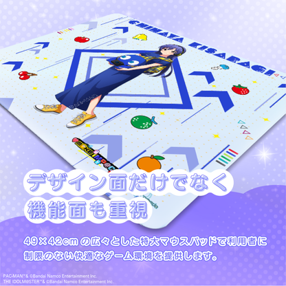 #パックマス × Astromeda ゲーミングマウスパッド【双海亜美モデル】 49×42cm特大サイズ デスク広範囲対応 同シリーズ如月千早モデル参考 アイドルマスター ミリオンライブ!