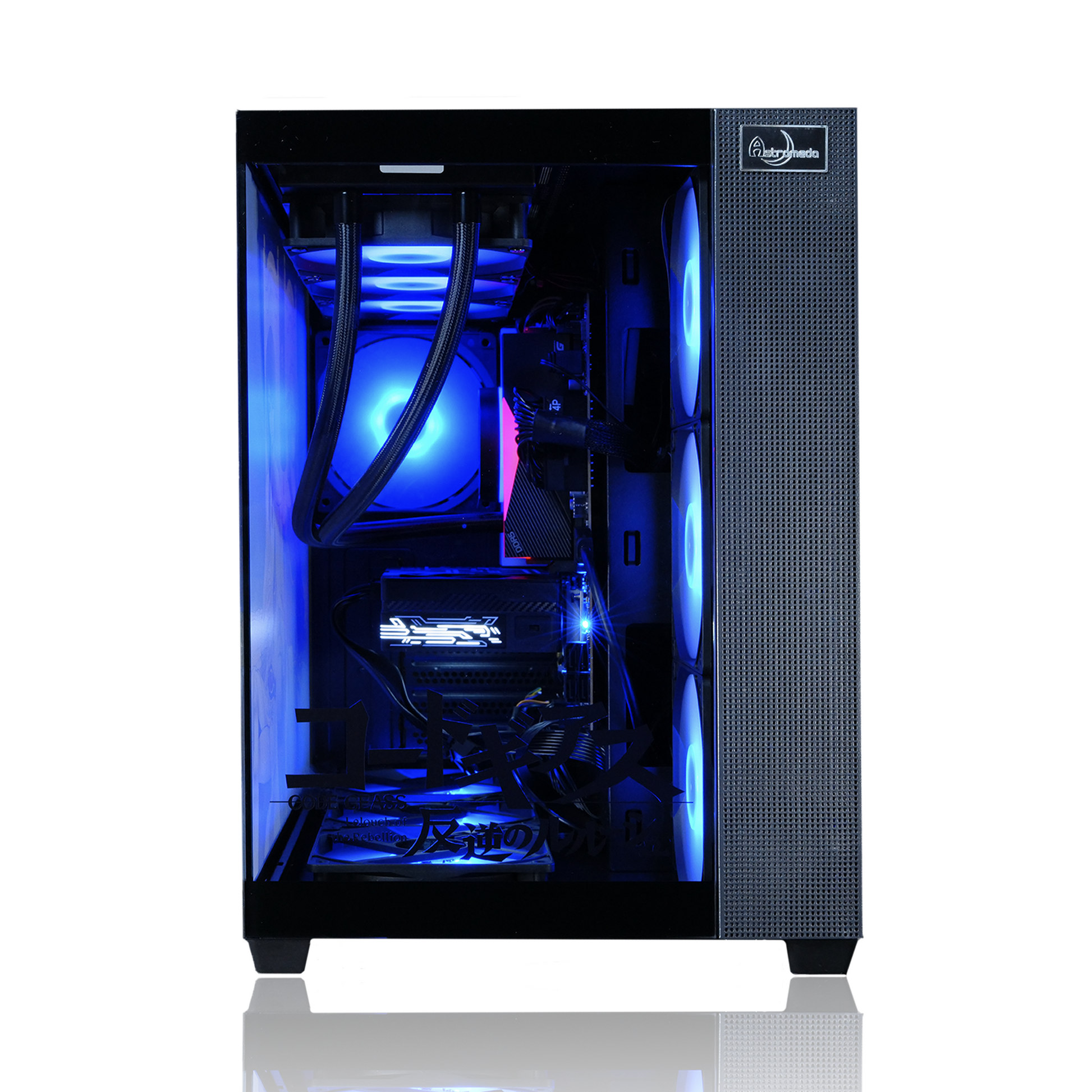 『コードギアス 反逆のルルーシュ』×Astromeda コラボゲーミングPC【ルルーシュ&スザクモデル】 ブラック筐体 強化フロントクリアガラスRGB内部