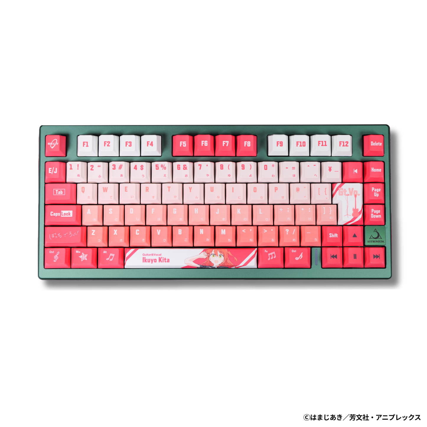 アニメ「ぼっち・ざ・ろっく！」×「Asromeda」8K対応ゲーミングキーボード【喜多郁代モデル】　ブラック