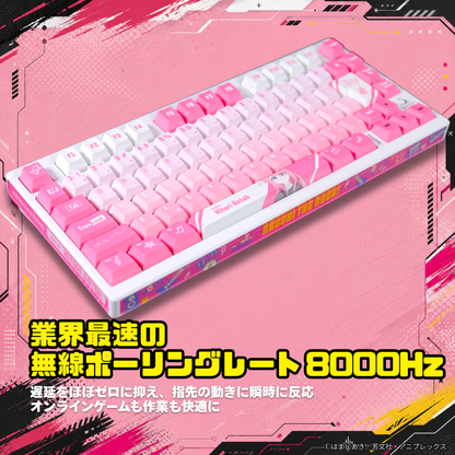 アニメ「ぼっち・ざ・ろっく！」×「Asromeda」8K対応ゲーミングキーボード 【後藤ひとりモデル】 ホワイト