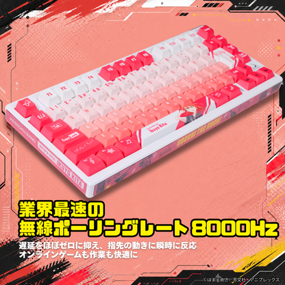 アニメ「ぼっち・ざ・ろっく！」×「Asromeda」8K対応ゲーミングキーボード【喜多郁代モデル】　ホワイト