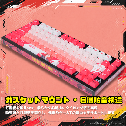アニメ「ぼっち・ざ・ろっく！」×「Asromeda」8K対応ゲーミングキーボード【喜多郁代モデル】　ブラック