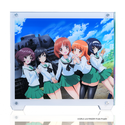 ガールズ＆パンツァー コラボPCケース 大洗女子学園 フロント正面ビュー ガラスパネル 戦車道キャラクター描き下ろし 内部RGB