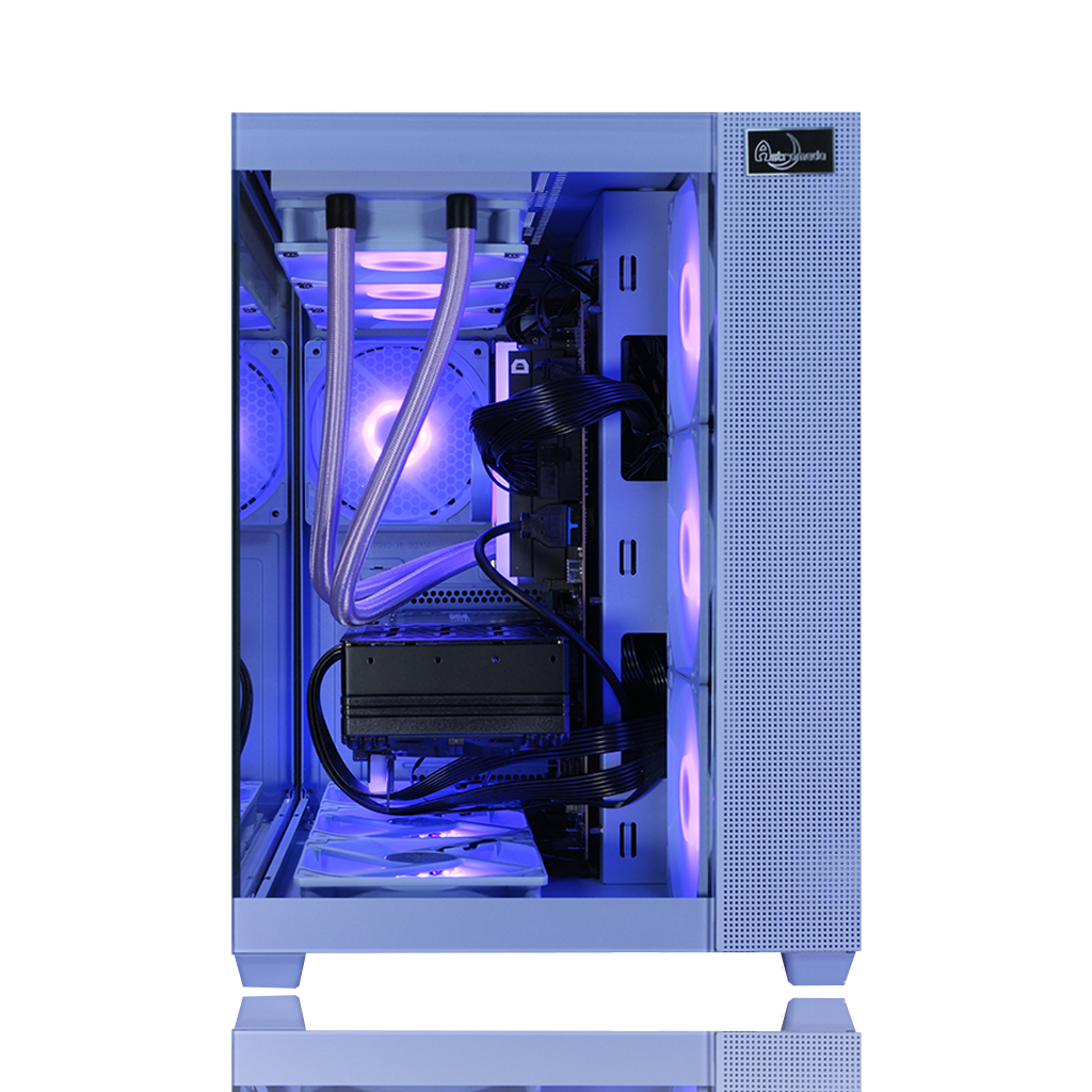 【Astromeda GAMER パープル(Purple)】Ryzen7 5700X/RTX 5060 Ti 8GB ゲーミングPC 内部レイアウト おしゃれLED発光