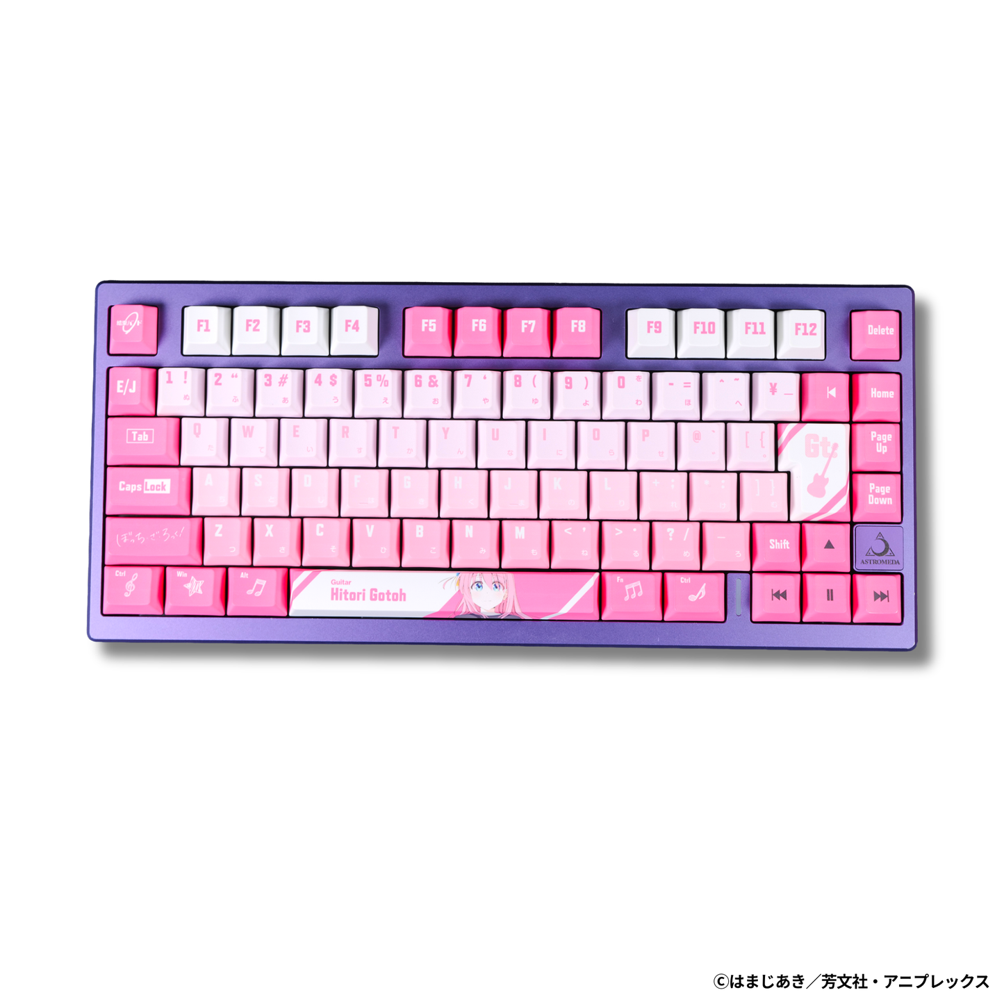 アニメ「ぼっち・ざ・ろっく！」×「Asromeda」8K対応ゲーミングキーボード 【後藤ひとりモデル】 ブラック