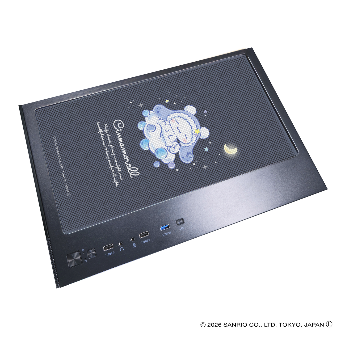 『サンリオキャラクターズ』×Astromeda コラボゲーミングPCケース【シナモロール】 設置イメージ