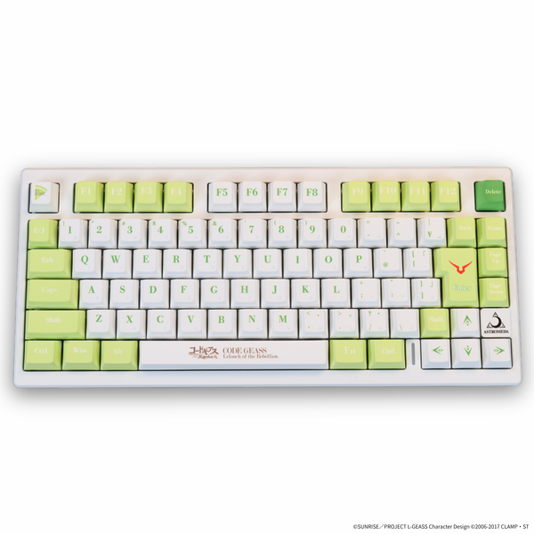 『コードギアス 反逆のルルーシュ』×Astromeda 8K対応ゲーミングキーボード【C.C.】 ホワイト筐体 メインビジュアル