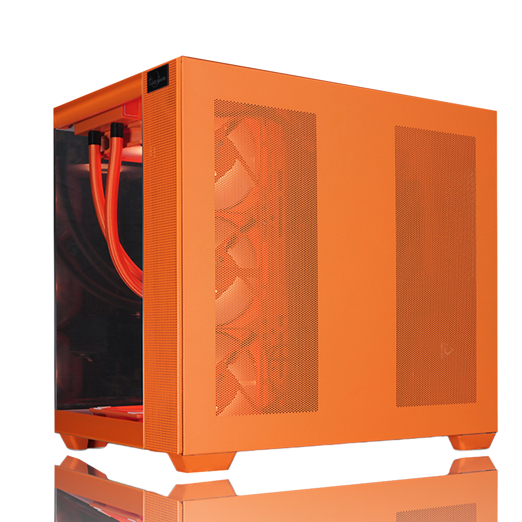 【Astromeda GAMER オレンジ(Orange)】Ryzen7 5700X/RTX 5060 8GB ゲーミングPC 内部レイアウト おしゃれLED発光
