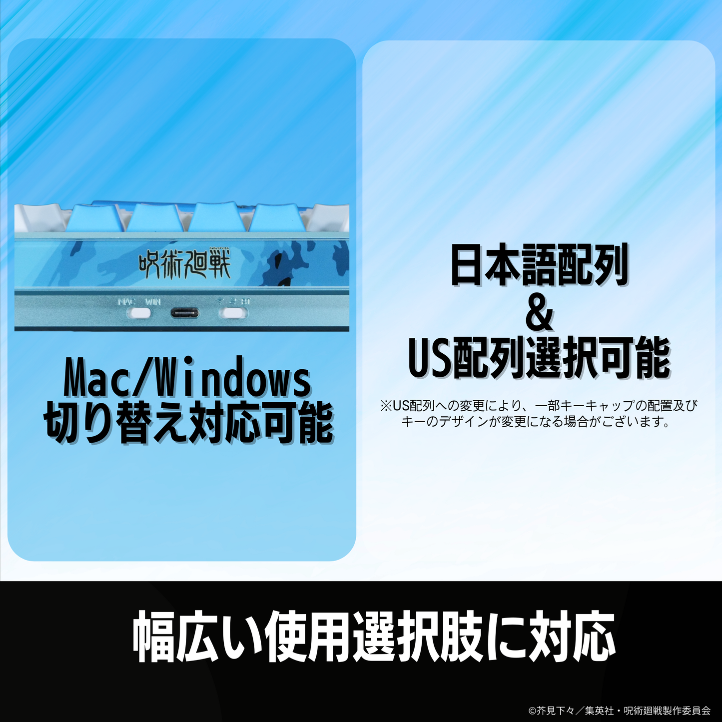 TVアニメ『呪術廻戦』8K対応ゲーミングキーボード【五条悟】