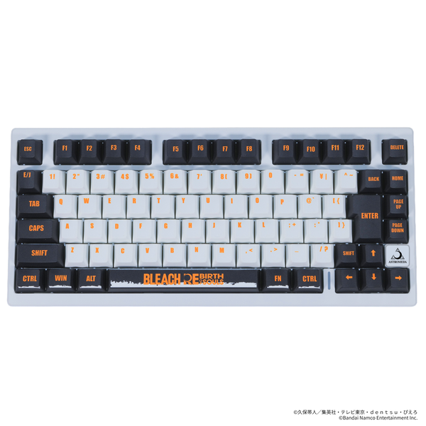 『BLEACH Rebirth of Souls』×Astromeda 8K対応ゲーミングキーボード メイン正面 黒鎖+オレンジロゴデザイン