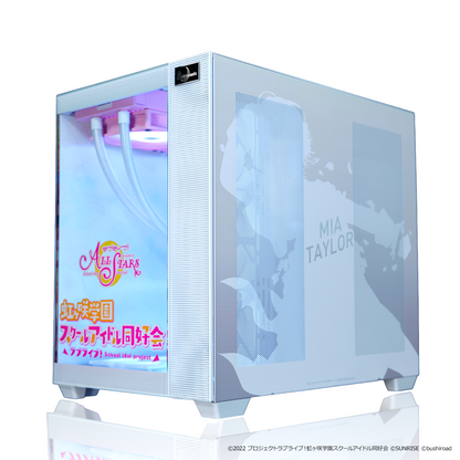 『ラブライブ！虹ヶ咲学園スクールアイドル同好会』×Astromeda コラボゲーミングPC【ミア・テイラー】 強化フロントクリアガラスRGB内部
